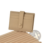 Ultra Thin Minimalist Textured Leather Card Holder with Strap