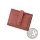 Ultra Thin Minimalist Textured Leather Card Holder with Strap