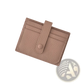 Ultra Thin Minimalist Textured Leather Card Holder with Strap