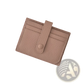 Ultra Thin Minimalist Textured Leather Card Holder with Strap