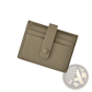 Ultra Thin Minimalist Textured Leather Card Holder with Strap