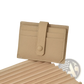 Ultra Thin Minimalist Textured Leather Card Holder with Strap