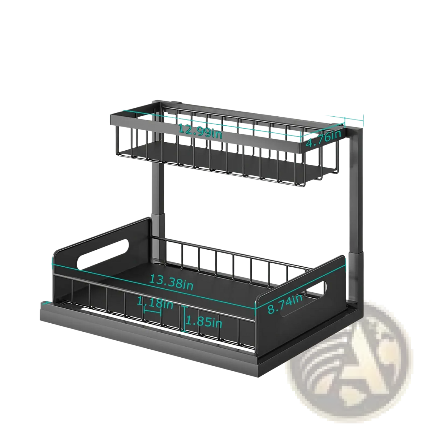 Under Sink Organizer 2 Tier Pull out Storage Shelf