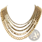 Unisex 18k Gold Plated Stainless Steel Cuban Link Necklace