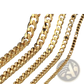 Unisex 18k Gold Plated Stainless Steel Cuban Link Necklace