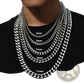 Unisex 18k Gold Plated Stainless Steel Cuban Link Necklace