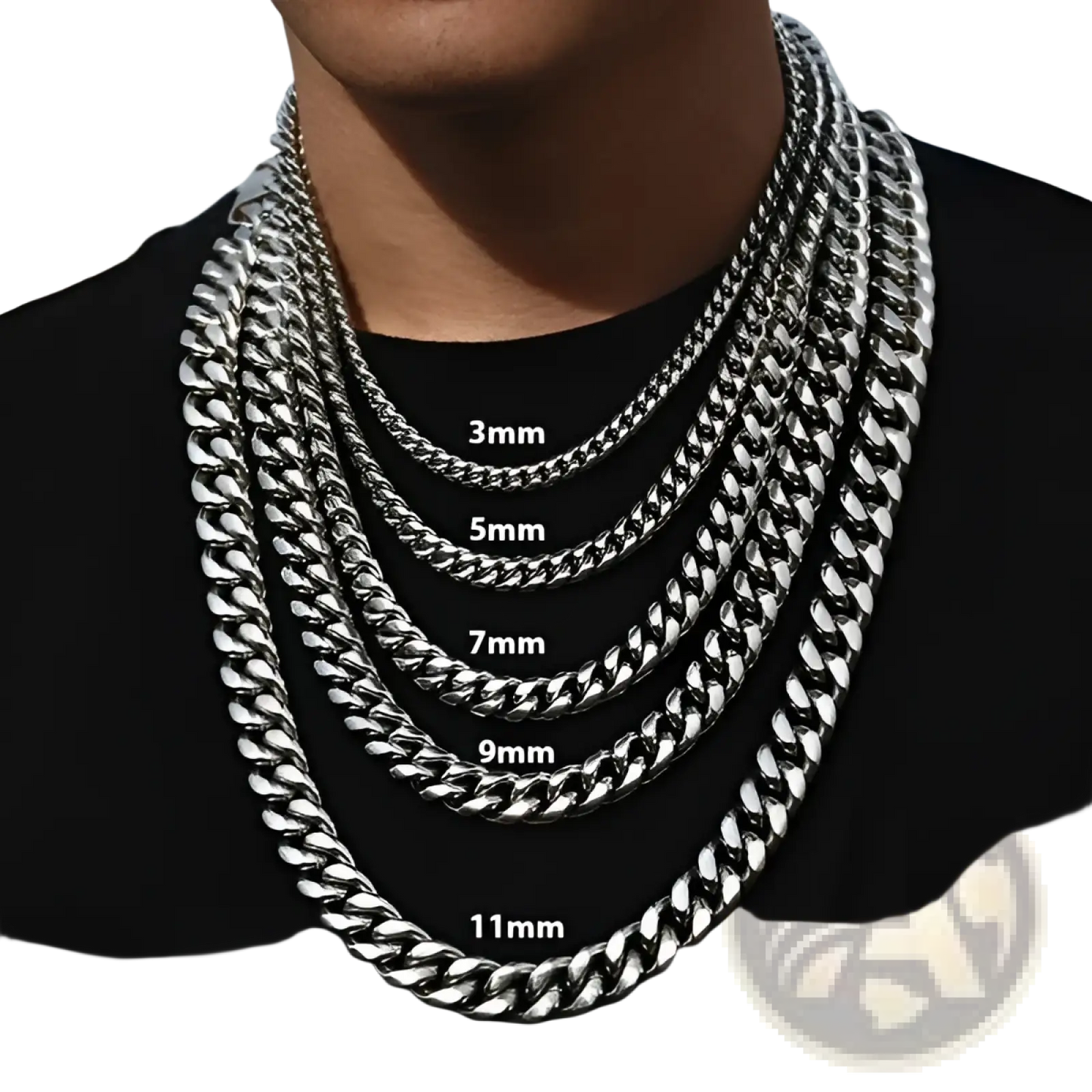 Unisex 18k Gold Plated Stainless Steel Cuban Link Necklace