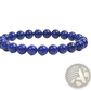 Unisex 8mm Polished Agate and Amethyst Stretch Bracelet