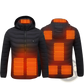 Unisex 9 Zone Electric Heated Hooded Puffer Jacket