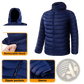 Unisex 9 Zone Electric Heated Hooded Puffer Jacket