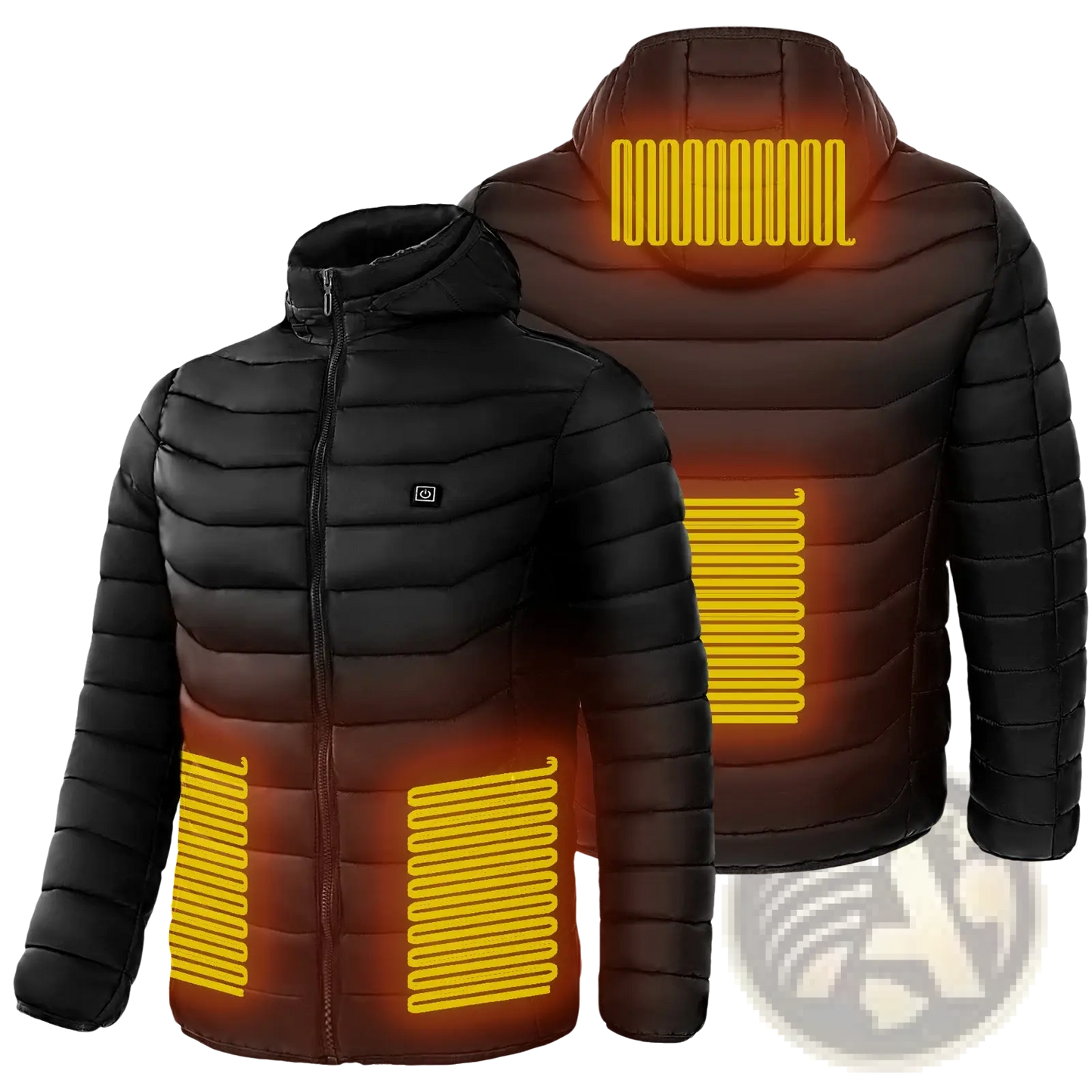 Unisex 9 Zone Electric Heated Hooded Puffer Jacket