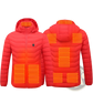 Unisex 9 Zone Electric Heated Hooded Puffer Jacket