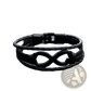 Unisex Braided Leather Infinity and Nautical Charm Bracelet