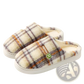 Unisex Plaid Fleece Lined Non Slip Indoor Slippers