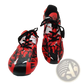 Unisex Professional Spike Cleats Red and Black Soccer Shoes