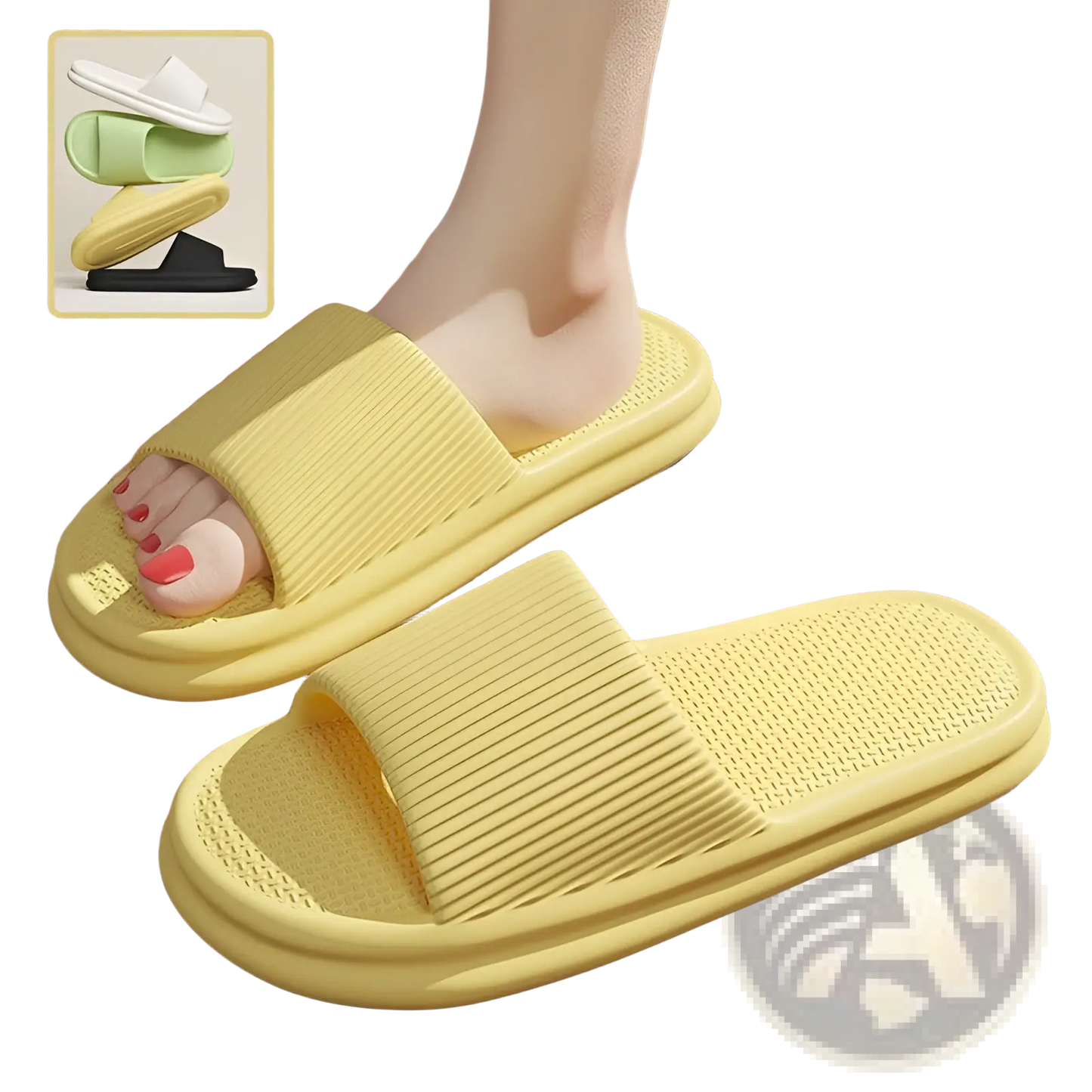 Unisex Ribbed Anti Slip Eva House Slippers
