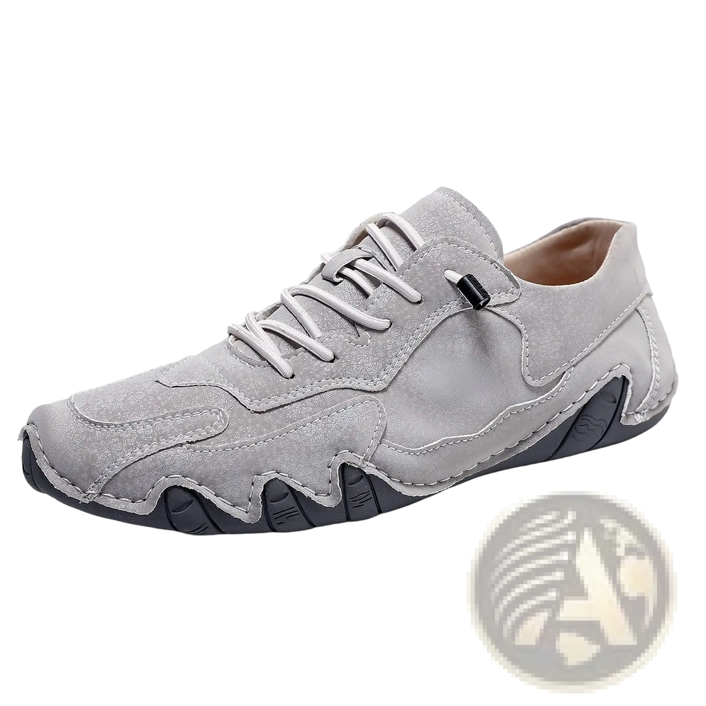 Unisex Suede Casual Sneakers with Wavy Rubber Soles