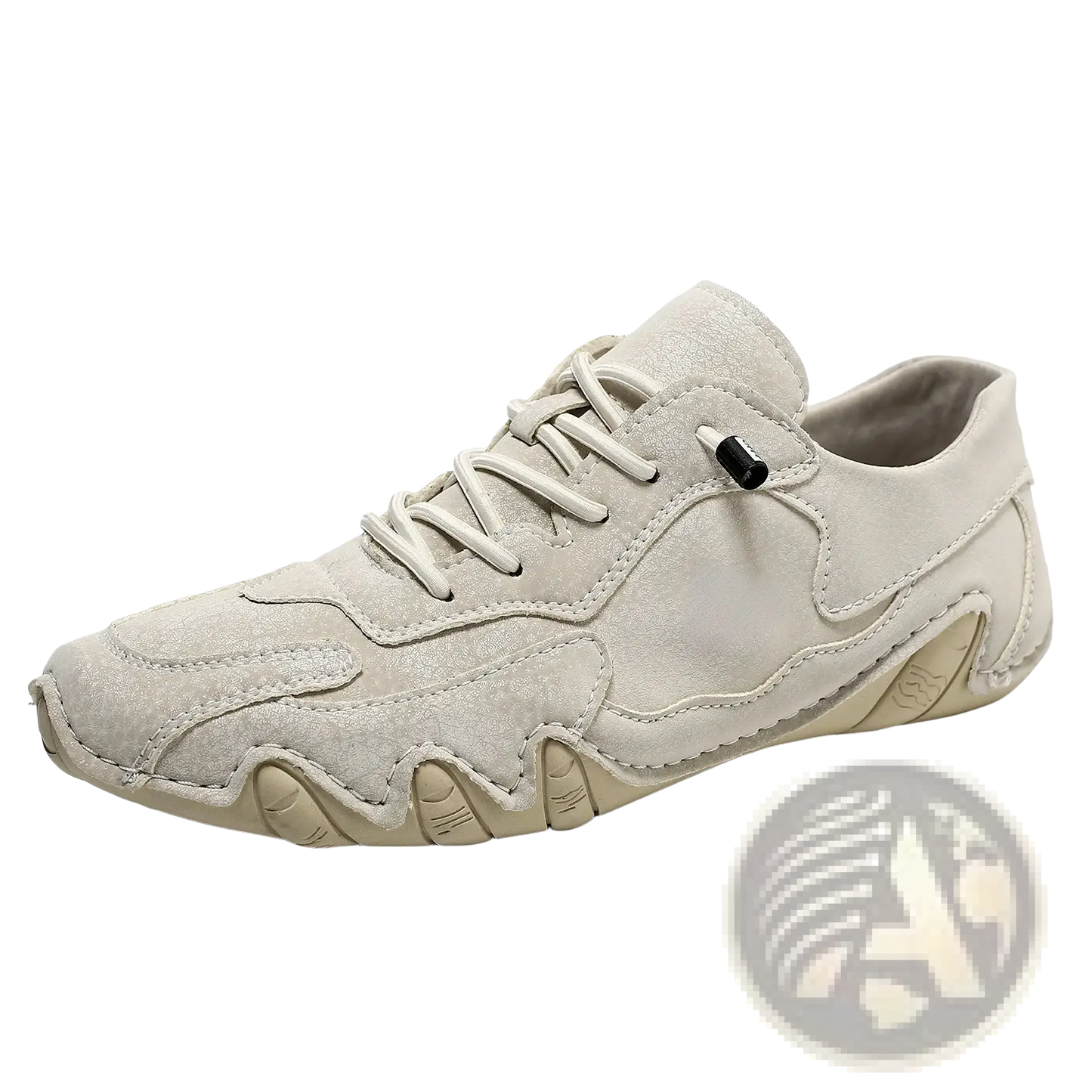 Unisex Suede Casual Sneakers with Wavy Rubber Soles