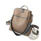 Urban Faux Leather Backpack with Herringbone Strap