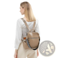 Urban Faux Leather Backpack with Herringbone Strap