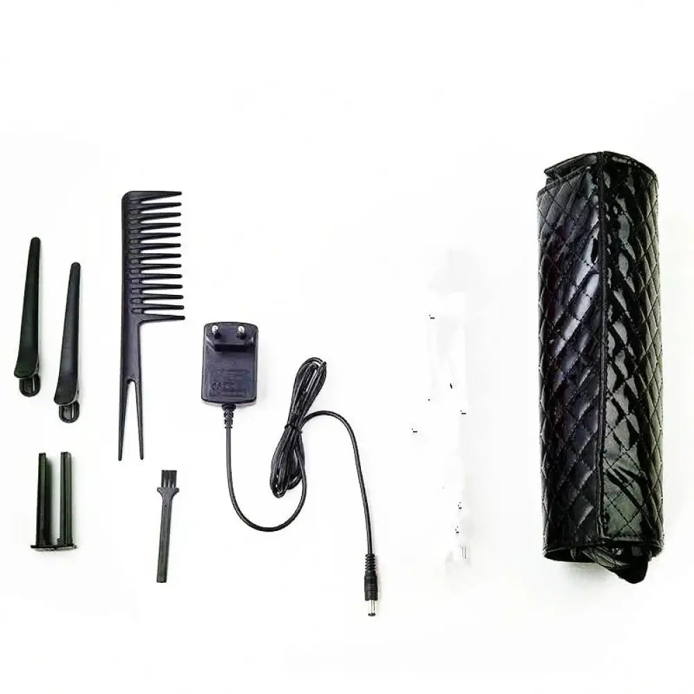 Professional Cordless Hair Clipper with Quilted Travel Case