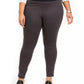Style & Co Women's Plus Size Wide-Waistband Ponte-Knit Leggings Dark Gray Size Small Petite