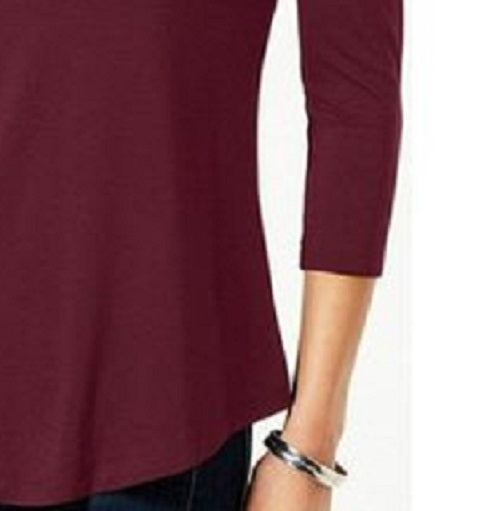 JM Collection Women's Cold-Shoulder Top Red Size X-Large