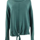 Style & Co Women's Petite Tie-Front Sweater Green Size Petite Medium
