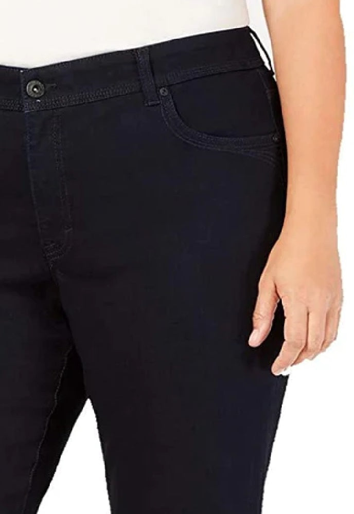 Style & Co Women's Tummy Control Straight-Leg Jeans Rinse Size 16W