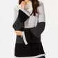 Charter Club Women's Colorblocked Sweater Black Size Petite Small
