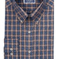 Club Room Men's Classic/Regular Fit Stretch Blackwatch Tartan Dress Shirt Blue Size 36-37