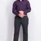 Club Room Men's Classic/Regular Fit Stretch Twill Houndstooth Plaid Dress Shirt Red Size 17.5 x 36-37"