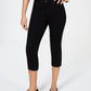 Charter Club Women's Petite Tummy-Control Bristol Capri Jeans Black Size 6 P