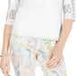 Charter Club Women's Crochet-Inset Top White Size Small