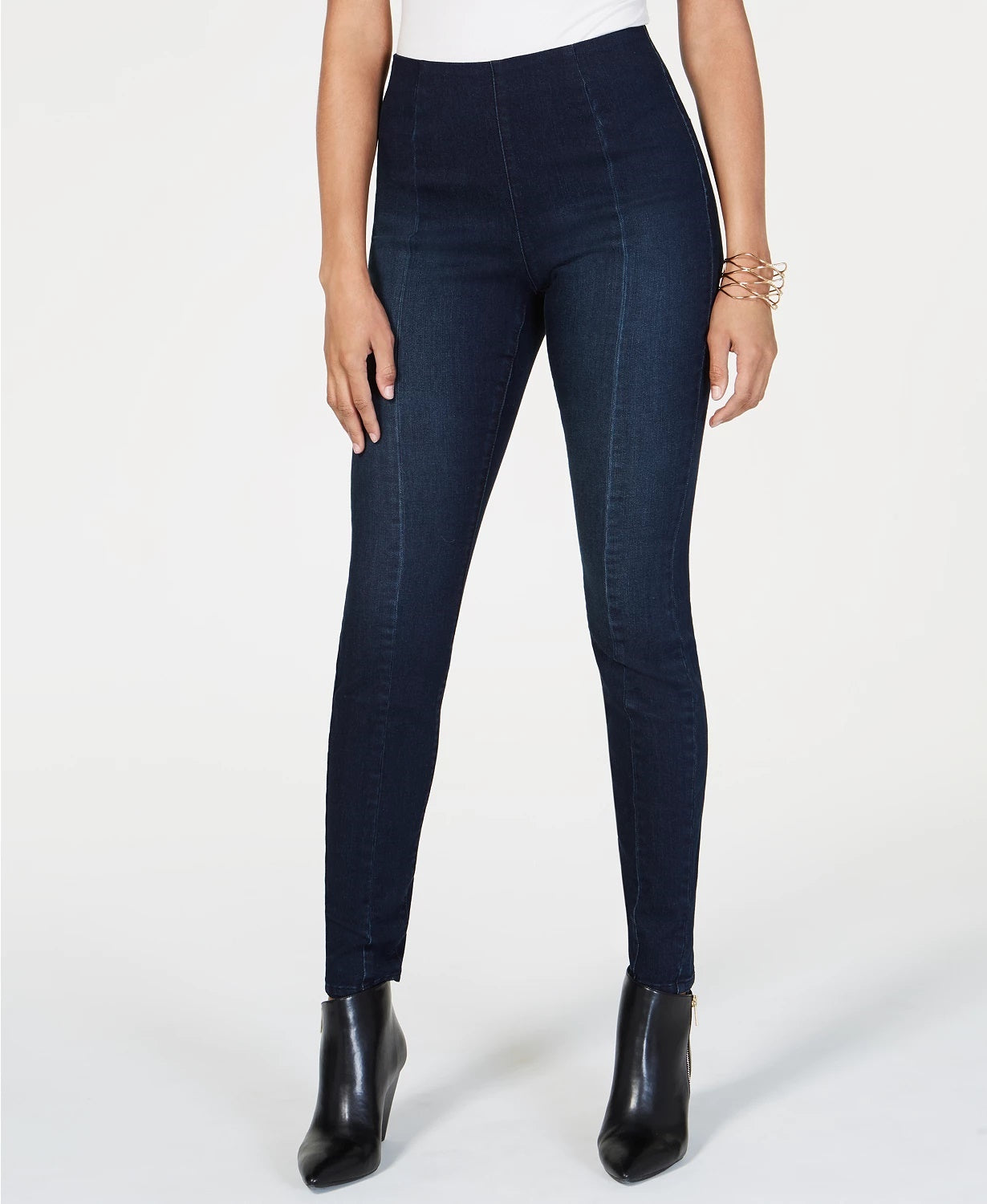 INC International Concepts Women's Petite Pull-On Skinny Jeans Blue Size 2P