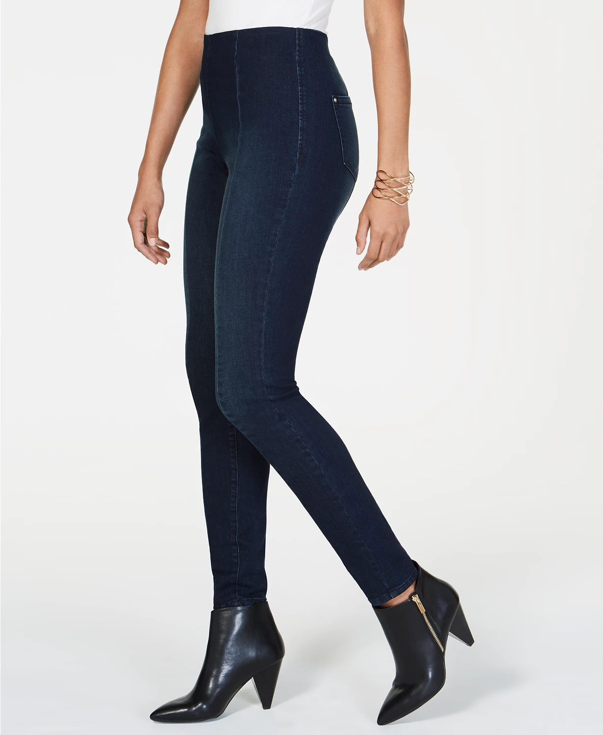 INC International Concepts Women's Petite Pull-On Skinny Jeans Blue Size 2P
