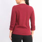Charter Club Women's Petite Supima Cotton Split-Neck Top Wine Size Medium