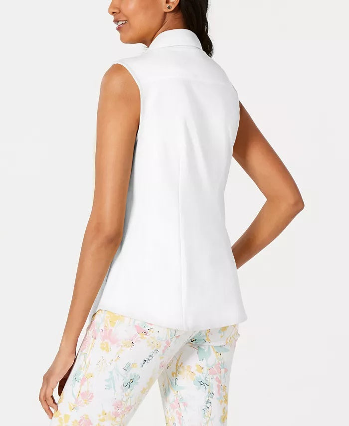 Charter Club Women's Cotton Shirt White Size 2 Petite