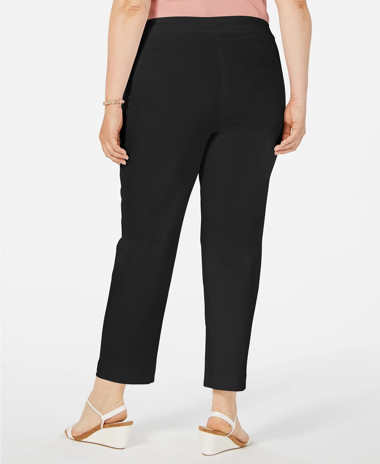 JM Collection Women's Plus Size Studded Ankle Pants Black Size Petite Small