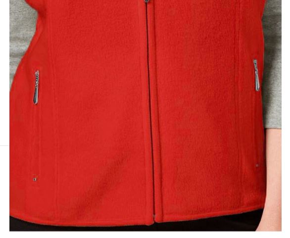 Karen Scott Women's Fleece Zip Front Vest Red Size Petite Small