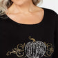Karen Scott Women's 3/4-Sleeve Embellished Cotton Top Black Size Extra Small