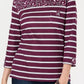 Karen Scott Women's Ditsy Floral & Striped Pocket Top  Red Size Petite Small