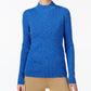 Karen Scott Women's Cotton Mock-Neck Sweater Blue Size Medium