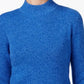 Karen Scott Women's Cotton Mock-Neck Sweater Blue Size Medium