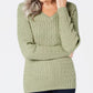 Karen Scott Women's Cotton V-Neck Sweater Green Size Extra Large