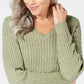 Karen Scott Women's Cotton V-Neck Sweater Green Size Extra Large