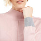 Karen Scott Women's Erin Cotton Mock-Neck Sweater Pink Size Medium