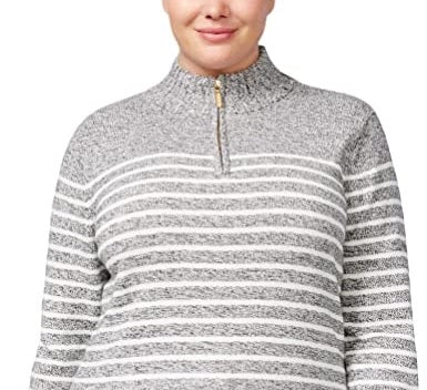 Karen Scott Women's Textured Zip-Front Cardigan Gray Size X-Large