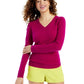 Charter Club Women's V-Neck Cashmere Sweater Regular & Petite Sizes Dark Purple Size Extra Small