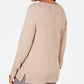 Karen Scott Women's Cable-Knit Panel Sweater Blue Size Small